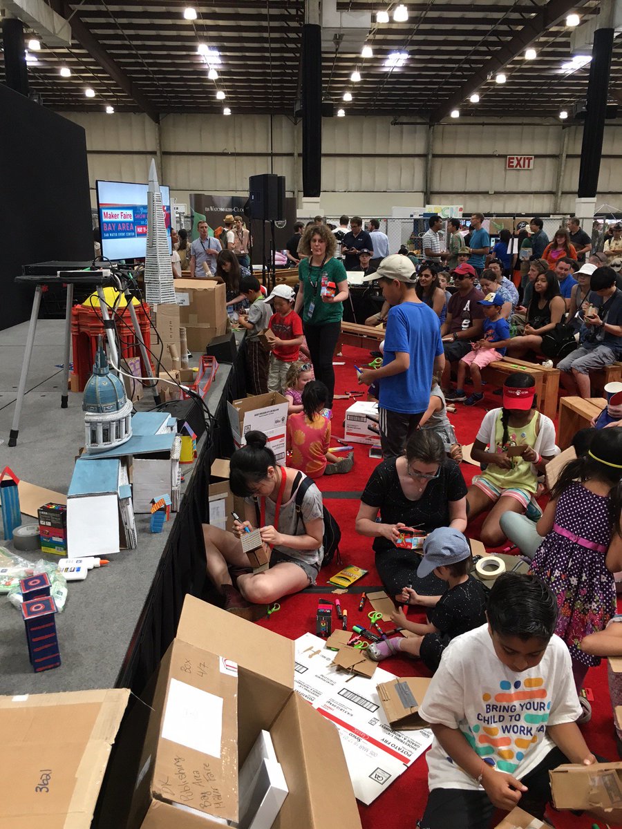 JJWesting's tweet photo. Had a great day proving that recycling cardboard is fun with my book "Out of the Box"! See booth 2247 for info @makerfaire #MFBA17 #dkbooks https://t.co/90FzrEcfUS