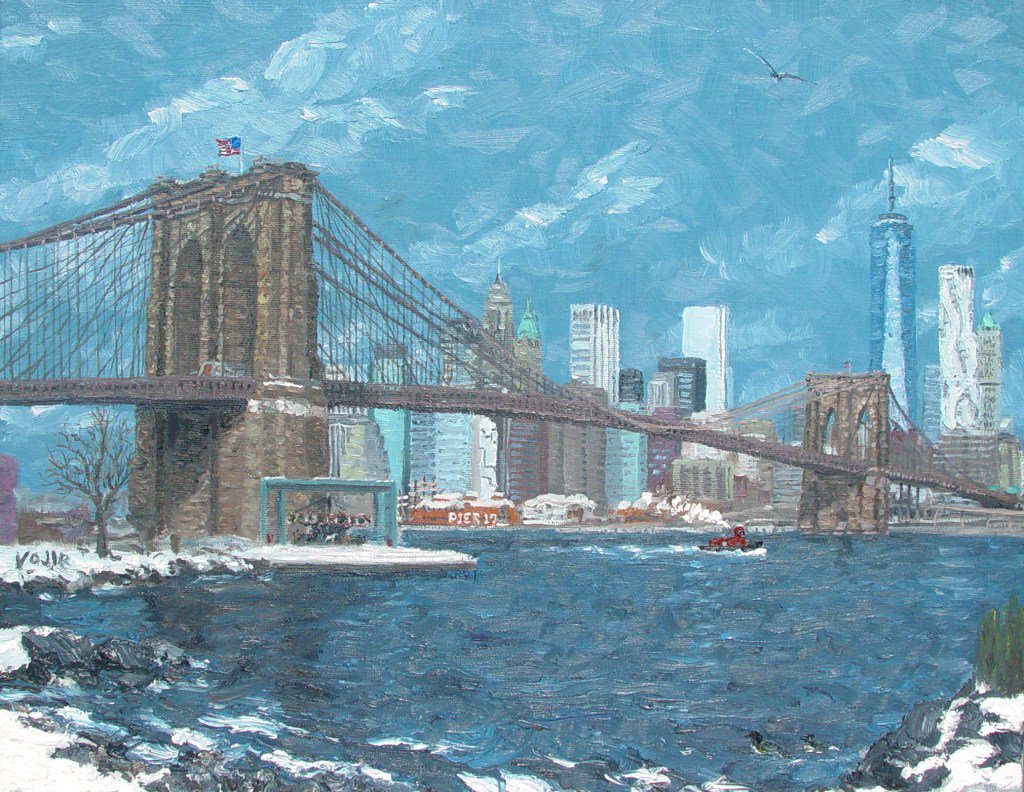 UrbanImpress's tweet photo. “Brooklyn Bridge in Winter” (New York) https://t.co/UzcHpxAPAg https://t.co/K0RzmHM7cN