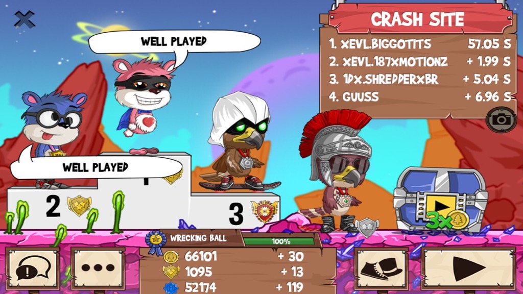 187dakid's tweet photo. Having a blast @ #funrun2 #BIGGOTITS #ShredderxBR #Guuss wow nice ππΎ https://t.co/jryBsHqzsK