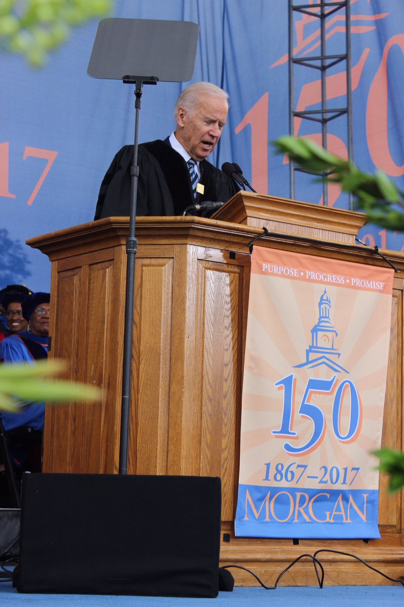 themsuspokesman's tweet photo. Missed @JoeBiden speech from #MorganGrad2k17 today? Catch the recap from Blair Young!!
https://t.co/8NlBKJjVAn https://t.co/zAuqqmriIB