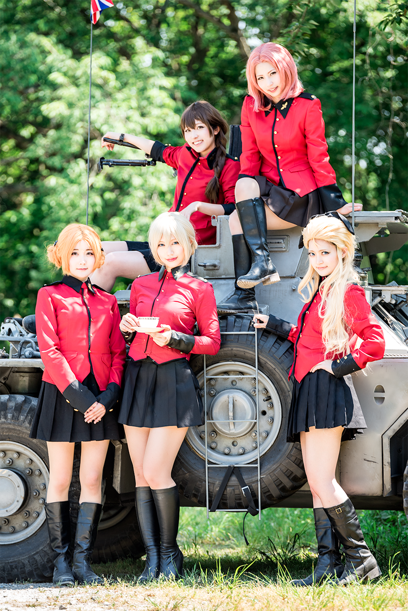【コスプレ撮影】

ガルパン
聖グロ合わせ

ダージリン：ばむ
オレンジペコ：冷凍とれこ
アッサム：ゆなこりん
ルクリリ：沼乃ぬこ
ローズヒップ：ににゃ

フェレット装甲車（<a href="/Military_AFV/">基地司令@英軍博物館🇬🇧館長</a> ）
撮影協力：HEBU

#ガルパン