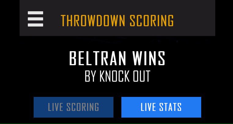 Throwdownscore's tweet image. Ray Beltran with the big KO! #BeltranMaicelo check out the stats courtesy of @Throwdownscore