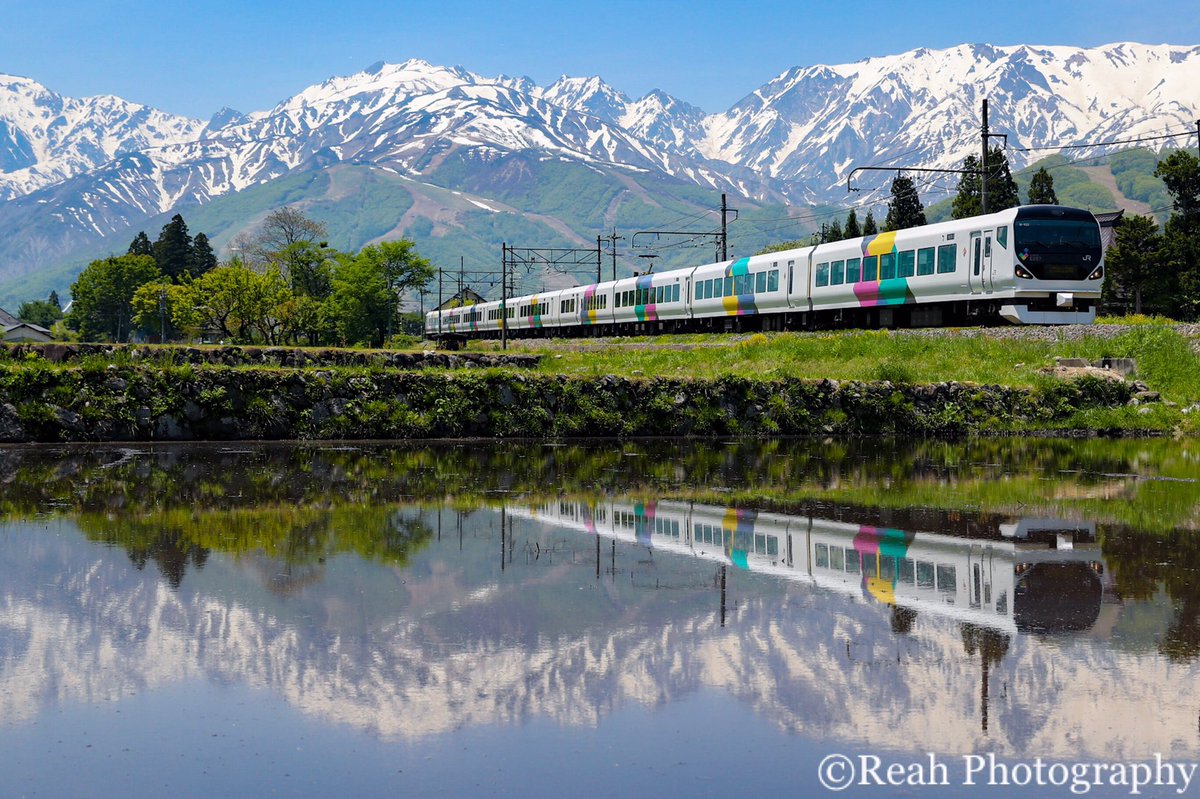 Reah Sur Twitter 4053m 特急あずさ3号 信濃森上 白馬大地間 Reah Sur Twitter 4053m 特急あずさ3号 信濃森上 白馬大地間