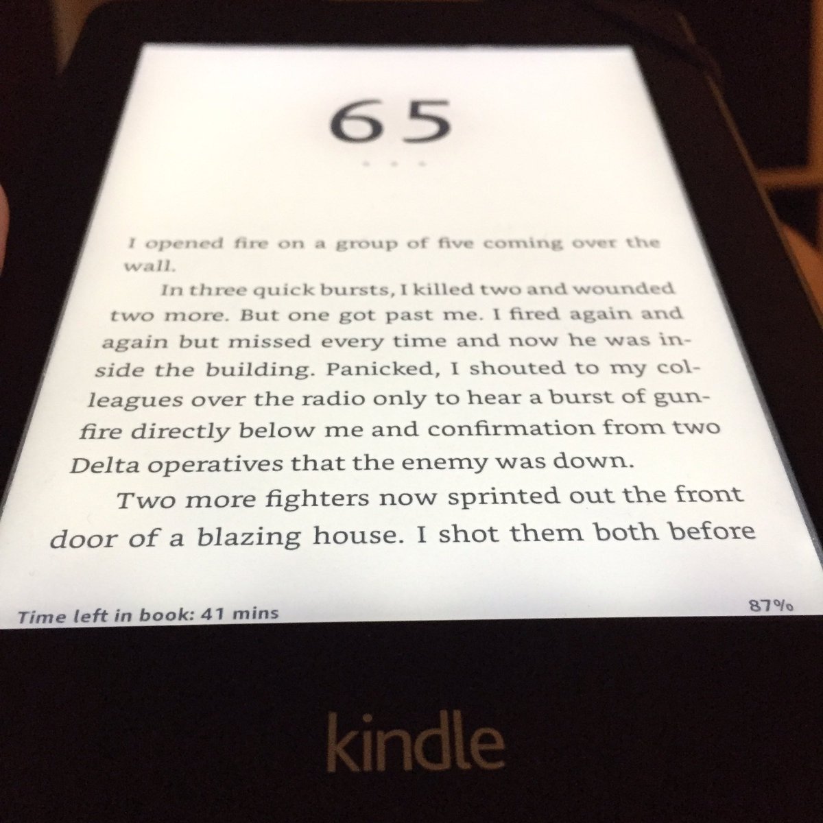 kurtmichaelson's tweet photo. What will the next 41 mins be like as I finish reading #TheFirstHostage by @JoelCRosenberg. #Kindle #suspensethriller #saturdaynight https://t.co/cp7l71GQkb