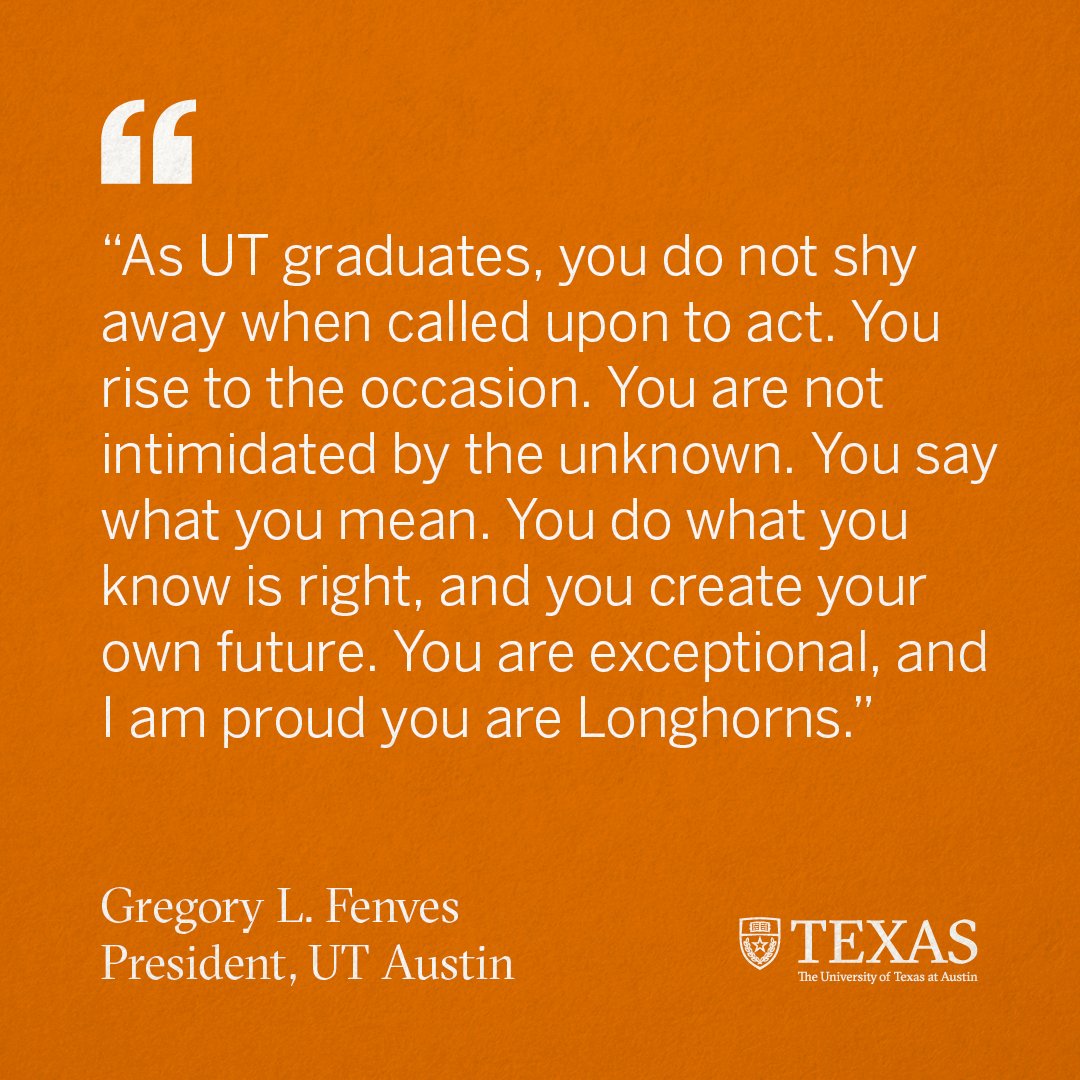 UTAustin's tweet photo. Congratulations to all of this year's graduates! 🎓🎉🤘 

Now it's time to go change the world #WhatStartsHere 🌎 #UTgrad17 https://t.co/3iNNbVCQdy