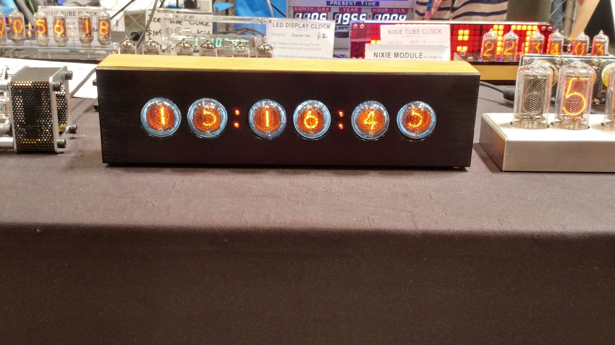 Cool Nixie Tube Clocks, I should make one #makerfaire2017