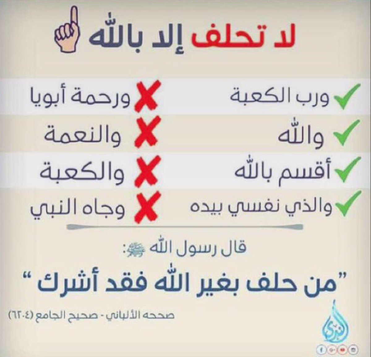 لا تحلف الا بالله