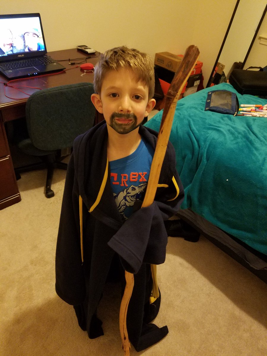 JaredSchow's tweet photo. I have transformed Wyatt into a character out of Shakespeare. He's ready for theater. Need I say more? #FakeBeards #Medieval https://t.co/9pQss3Hhhf