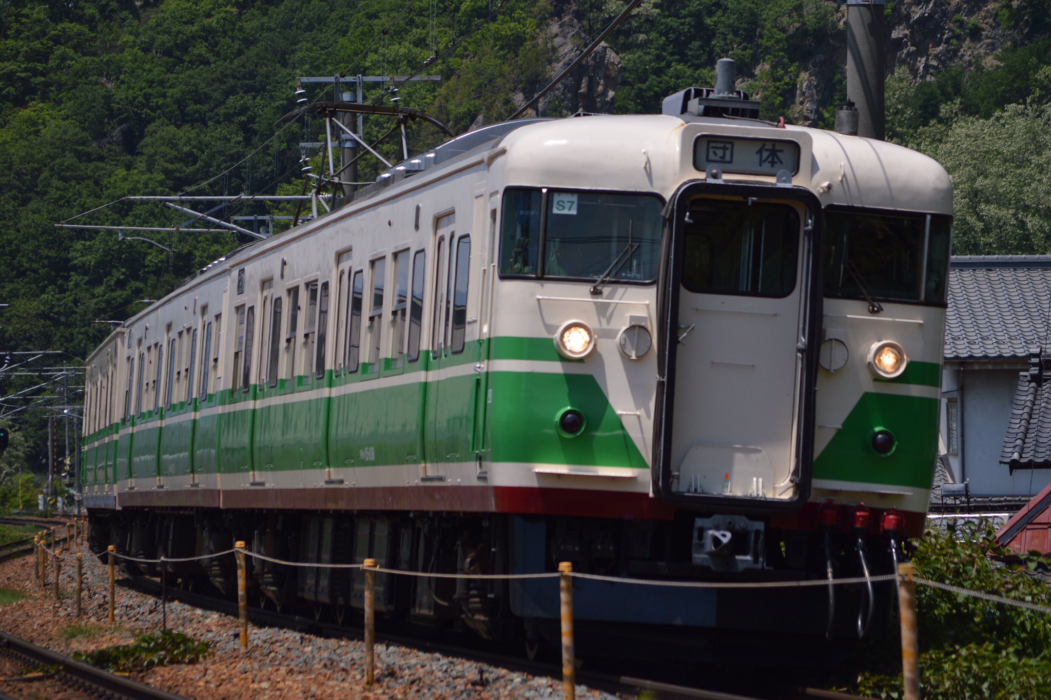 鉄道写真、645ネガデータ、155616510008、169系（S52編成）、し