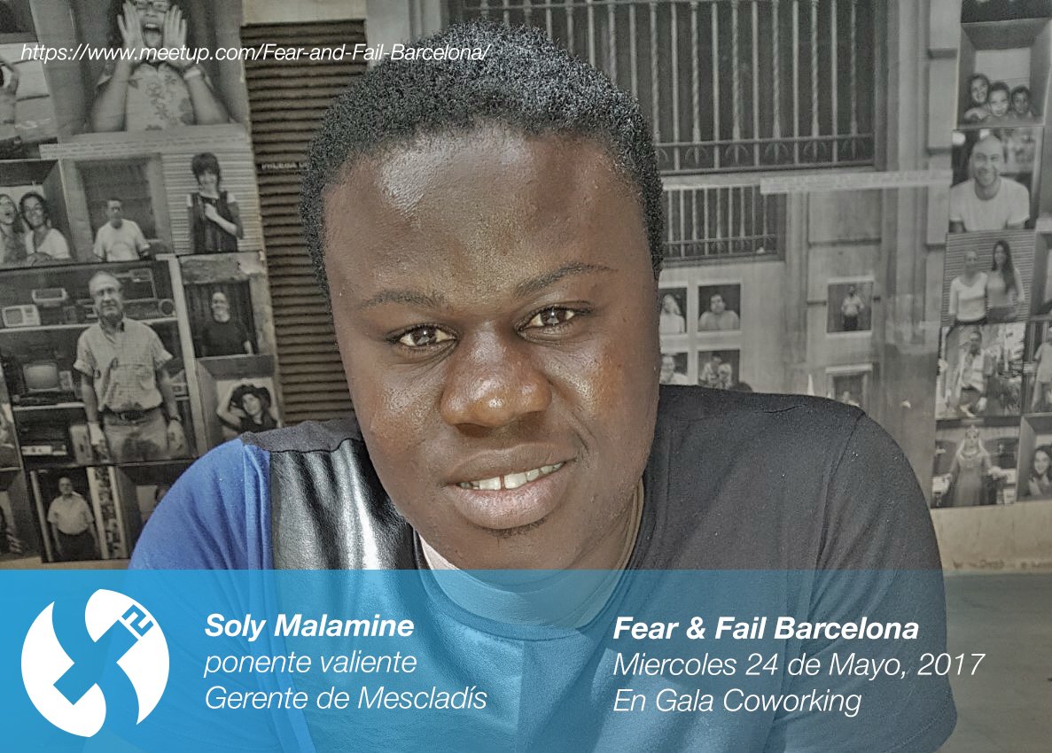 FearandfailBCN's tweet photo. Soly Malamine compartirá sus experiencias este miércoles 24.05 en @GalaCoworking! Apúntate al evento en https://t.co/A1crCNSBKB #FearandFail https://t.co/5bZQ2jsio2