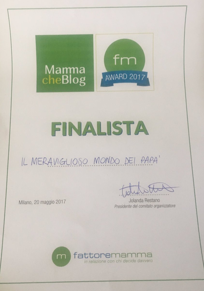IMMDPapa's tweet photo. Ancora grazie @FattoreMamma ! #IMMDP #ilmeravigliosomondodelpapà https://t.co/Ajuj9CZOSY