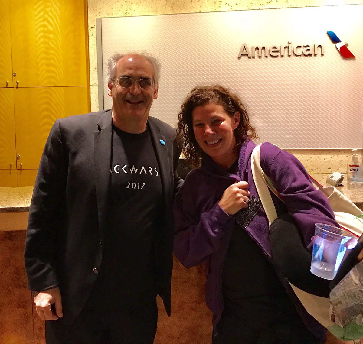 charlieisaacs's tweet photo. Honored to share a ride to the airport with the leader of the winning #aahack team Rawnda Draper from @AmericanAir #Avatar https://t.co/6CgT9fYQ6W