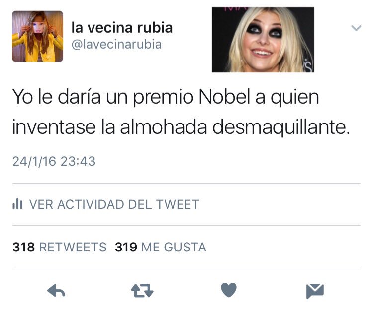 lavecinarubia's tweet photo. Lo pienso todos los domingos.

#mebajodelavida 
#meprecipitodelacama #buenosdías https://t.co/rdB3rmuq2S