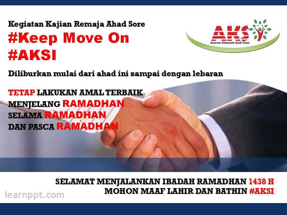aksimeranti's tweet photo. Selama Ramadhan, #KeepMoveOn #Libur. Sampai jumpa kembali setelah lebaran. Mohon Maaf Lahir dan Bathin #AKSI https://t.co/Fmdzkq3zBZ