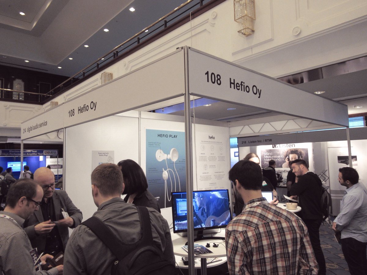 Hefio_'s tweet photo. Find us at #AESBerlin 2017, booth #108, and try the Hefio personalized listnening experience. We look forward to seeing you!
#HefioPlay https://t.co/raky3fpUGY