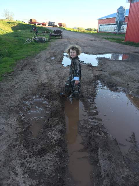 A little bit of time to play before chores, oh to be a kid again