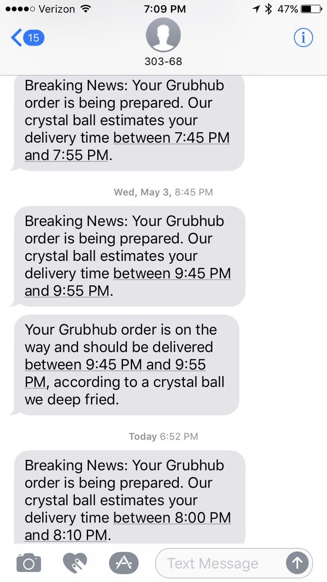 dmmorris2011's tweet photo. Holy crap @Grubhub what algorithm you running there? https://t.co/9c5GWKeg7Z