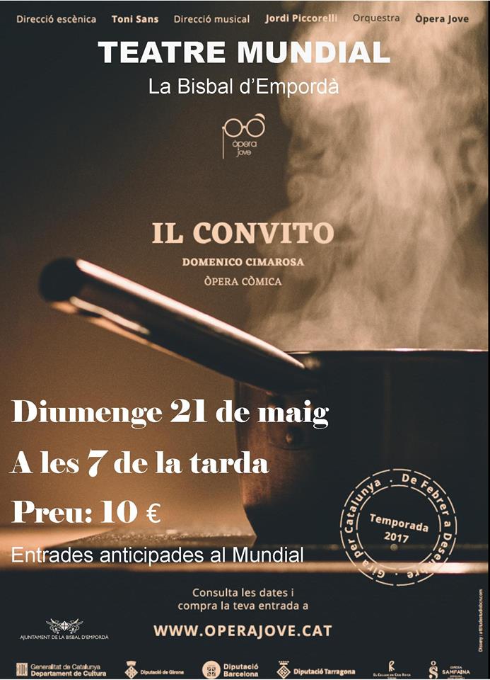 RBaixEmporda's tweet photo. A les 19h al Mundial de @labisbalemporda “Il convito” de Domenico Cimarosa, a càrrec d’@OperaJove #baixemporda https://t.co/8jOeT0IKtp