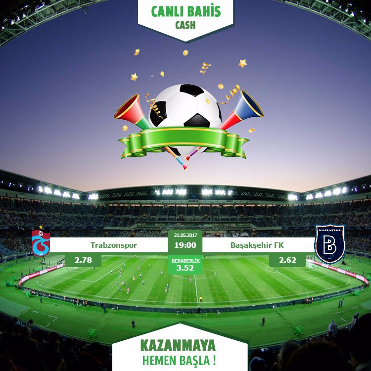 canlibahiscash's tweet photo. Başakşehir Zorlu Virajda #trabzonspor #başakşehir #bahis #iddaa #hilbet #cash #bankomaçlar #bet #bonus #canlibahiscash #kupon #banko #kazanç https://t.co/J0lmfaP3ke
