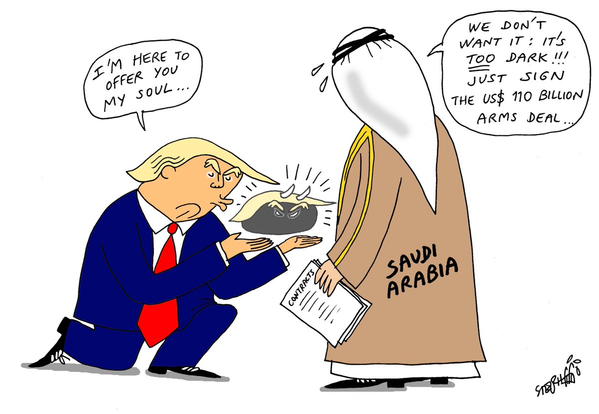 Image result for Trump and Saudi Arabia cartoon