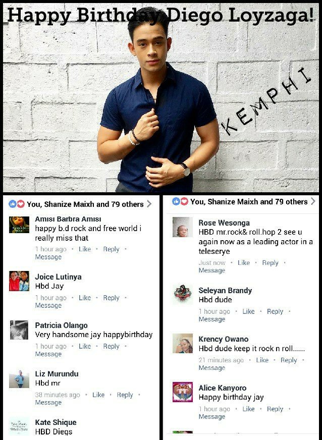Happy birthday Diego Loyzaga! Best of wishes to you from your kenyan fans... ^_^ 