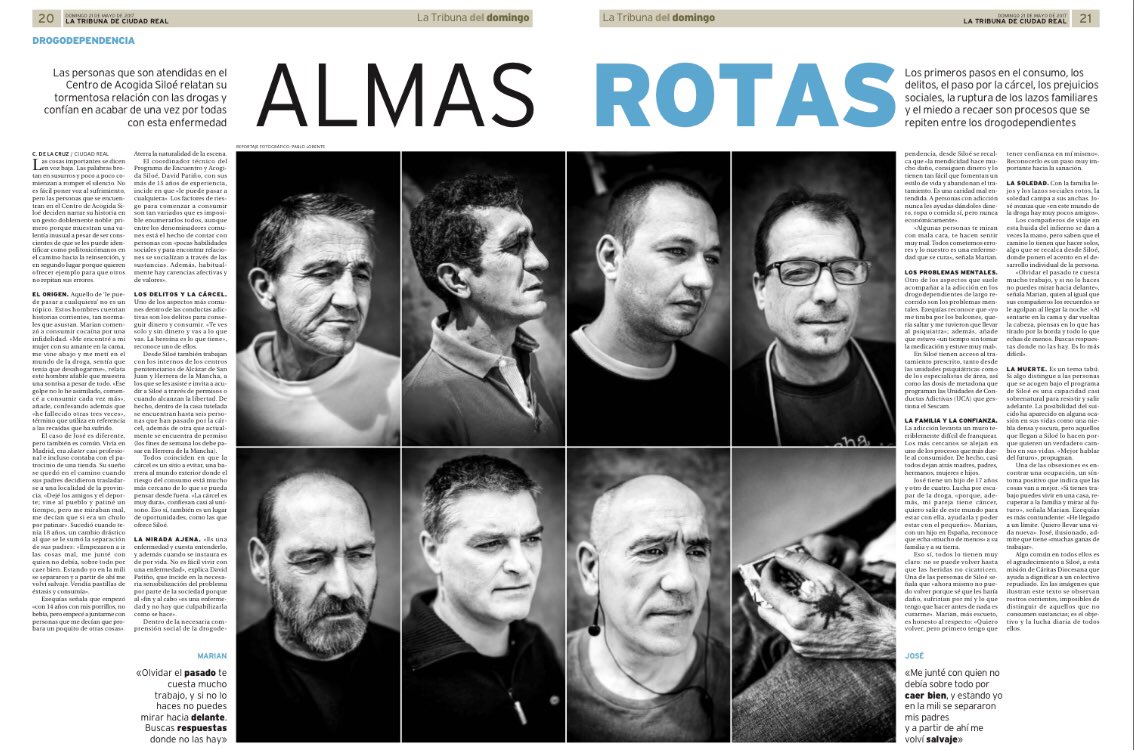 pablolorenteweb's tweet photo. Hoy en @LaTribunaCR firmamos un reportaje de almas, humanidad, vidas... historias que merecen ser contadas https://t.co/pp8qLGsaJx