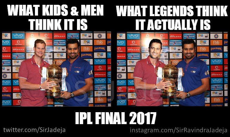 SirJadeja's tweet photo. RT If You're Supporting Rising Pune Supergiant Just Because Of #MSDhoni 🙏🏾

#IPLfinal #IPL #MIvRPS #RPSvMI #IPLFinals #RPS #Dhoni https://t.co/6vsaOG5WEn