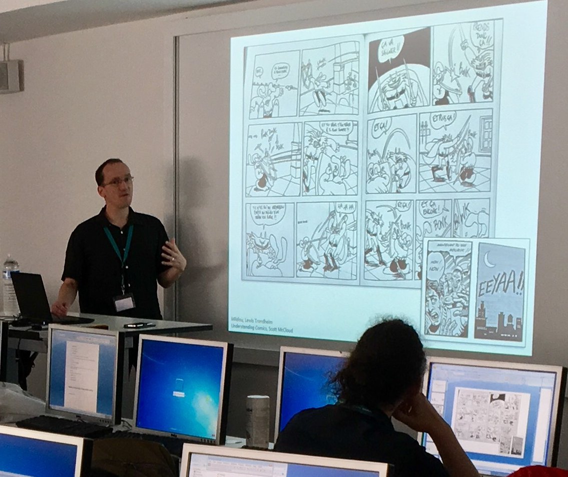 jytinevez's tweet photo. Using Lewis Trondheim and Scott Mccloud art for the #EMBLbioimage.
Had a fantastic time there, thank you @cmci_  and friends. https://t.co/aykw1M8K2n