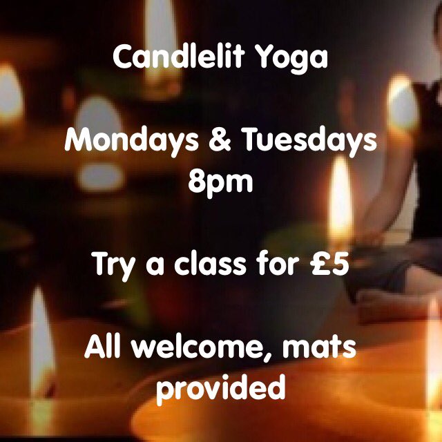 Absolute__Yoga's tweet photo. Our candlelit yoga classes are a great way to start your yoga journey ❤️ Mats provided, 1st class is £5 then £30 for 30 days (all classes) 🙂 https://t.co/M1a81zAy77