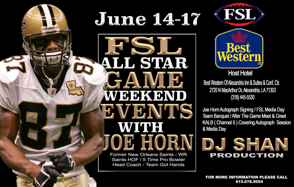 Please Welcome our Host Hotel
The Best Western Conference Center 
Alexandria, La
<a href="/87joehorn/">THE REAL JOE HORN</a> <a href="/ugothands/">Got Hands University</a>