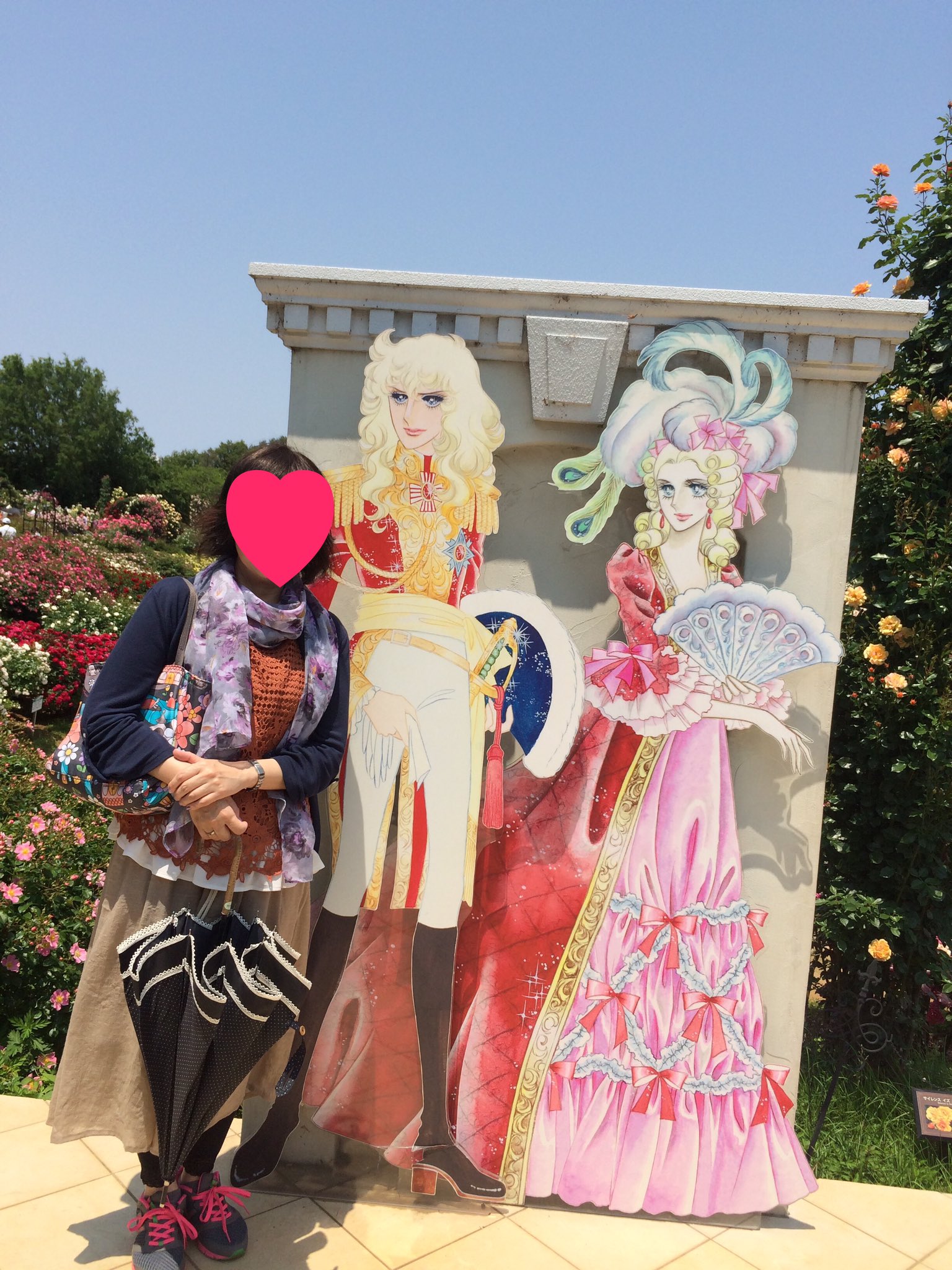 Candy Love 昨年の京成バラ園 キャンディキャンディも著作権問題さえなければ アンソニーのバラ のイベントがきっとできるのになぁ こういうキャラ看板と写真が撮れるのになぁ