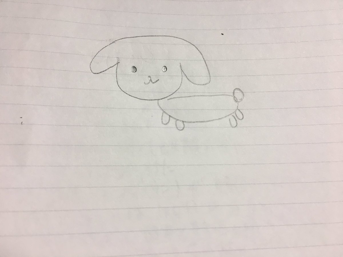 あしゅ Sur Twitter 私ね典型的絵が下手なタイプなんだけど 絵が下手な人が犬書くとね これ犬 基本右向きで顔だけこっちめっちゃ見てない あるあるじゃない こないだのトキカケのガヤと松兄見て思ったけど 絵が下手 あるある