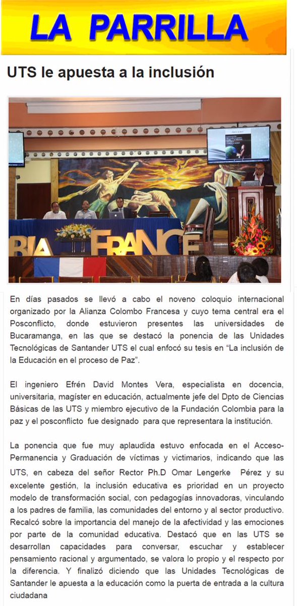 Unidades_UTS's tweet photo. #EnMedios UTS le apuesta a la inclusión. #SoyUteísta https://t.co/Atv8s3o8LD