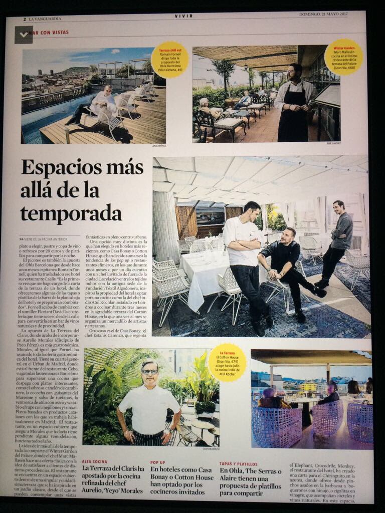 vistro49's tweet photo. Art sobre terrazas en LV de hoy donde mencionan la del #OhlaBarcelona y tb este @vistro49 
Graciassss https://t.co/UbMEA46Avm