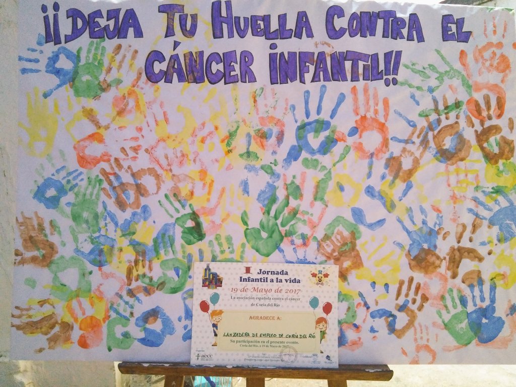 Este viernes los lanzaderos asistimos como voluntarios a las I Jornadas Infantiles a la Vida en nuestra localidad de la mano de @aecc_es