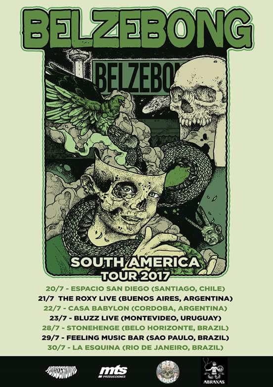 Confirmadas las fechas de <a href="/Belzebong/">Belzebong</a>  en Sudamérica de la mano de @xfav  <a href="/nsgrnd/">Noiseground</a>  #RedHouse #Abraxas #MTS