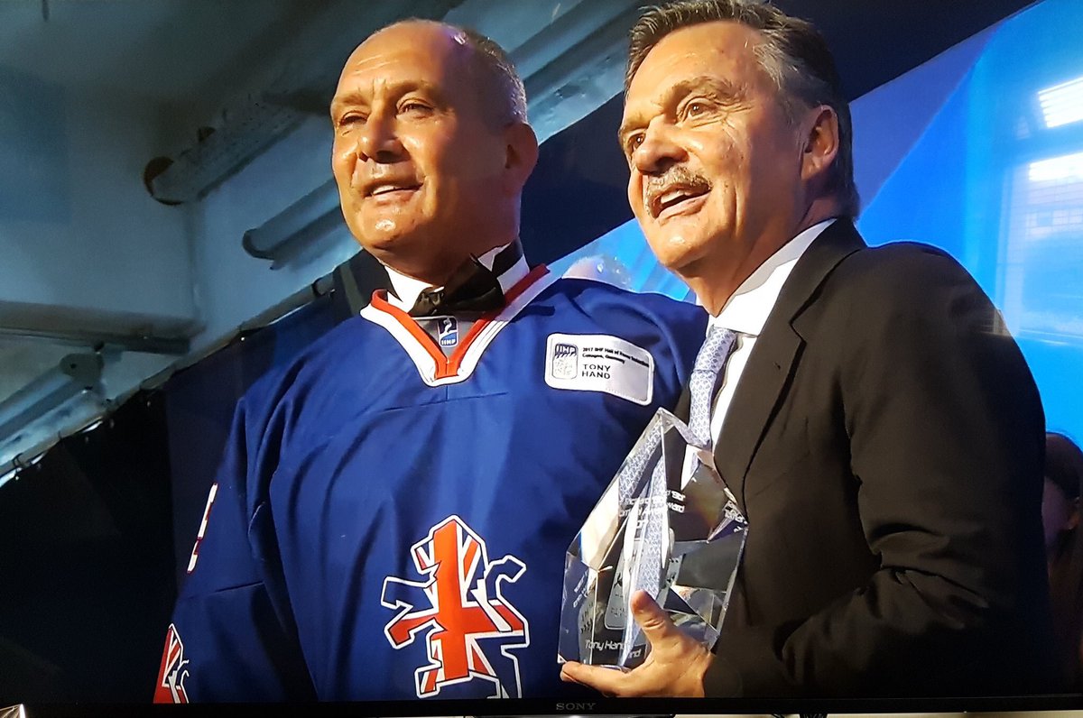 Congratulations to <a href="/Tony9Hand/">Tony Hand</a>, who has been inducted into the <a href="/IIHFHockey/">IIHF</a> Hall of Fame earlier today. A true legend 🏒