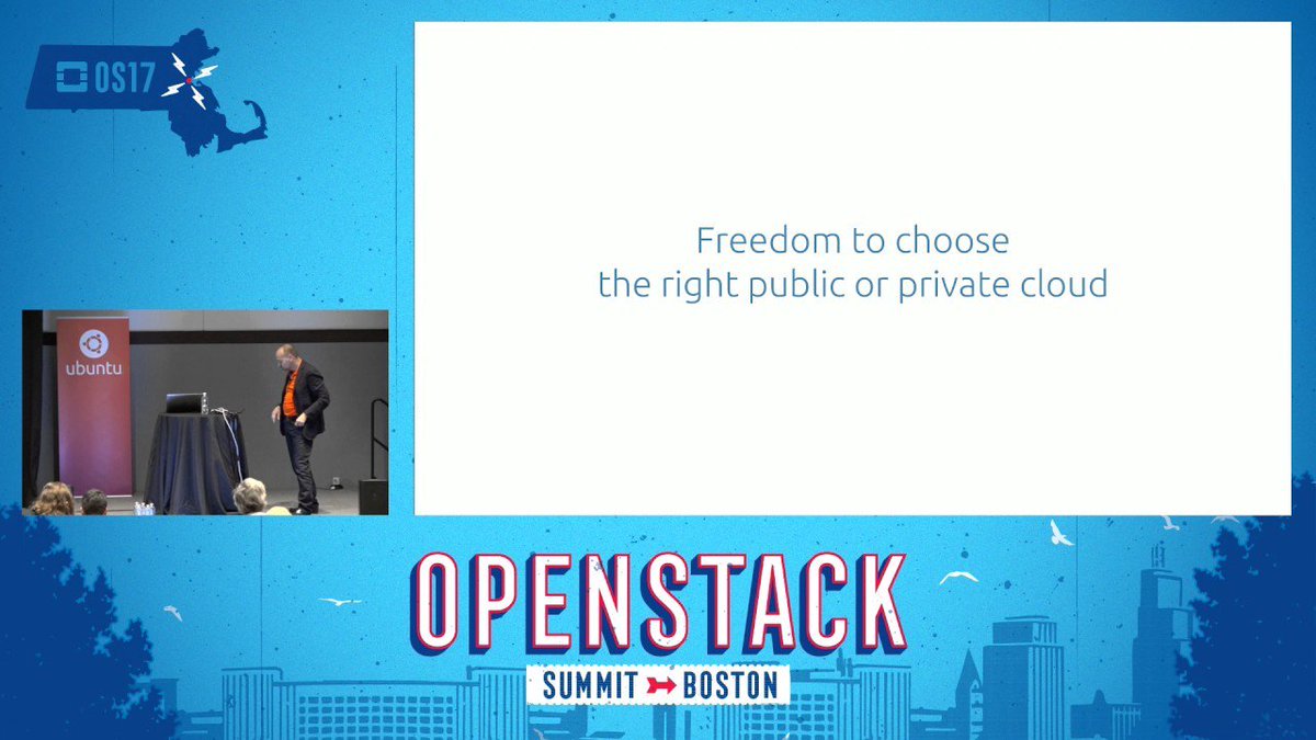 ubuntu's tweet photo. At this #OpenStackSummit session, Mark Shuttleworth (@sabdfl) demonstrated how containers and cloud go hand in hand. https://t.co/Iu2kiXl3wM https://t.co/YzRAUyWgUg