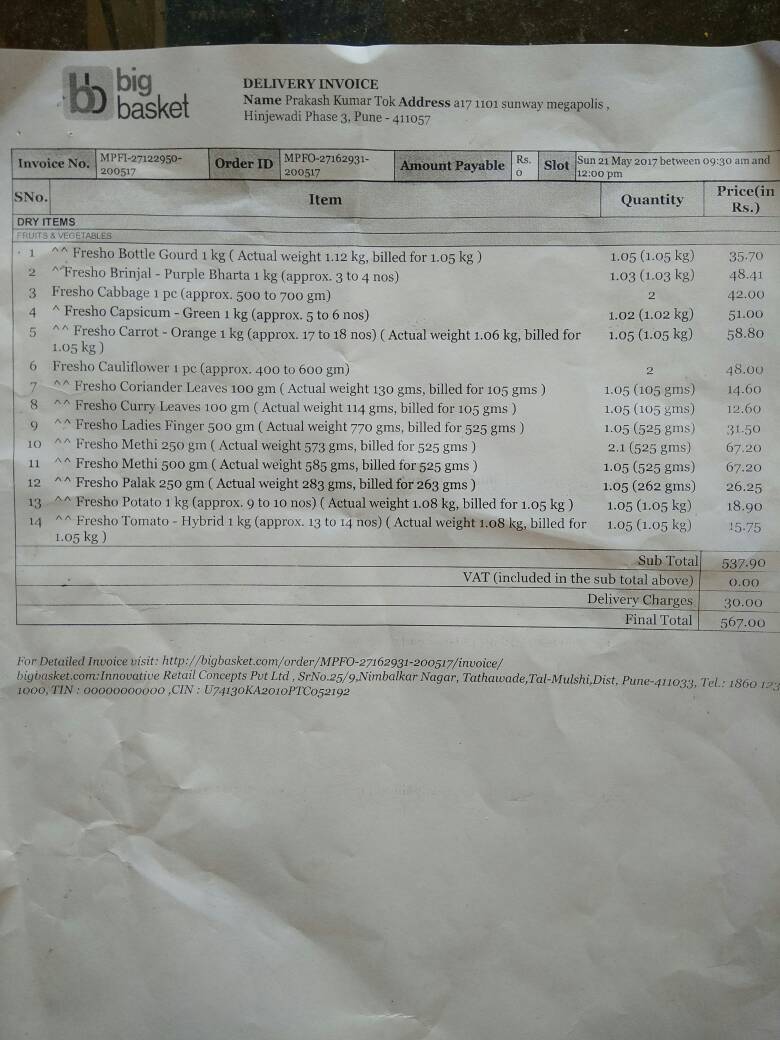 Rishabh991992's tweet photo. @bigbasket_com There is no concern regarding health of people. This was not at all expected. I will complain in consumer forum for the same https://t.co/MvZcISIC7N