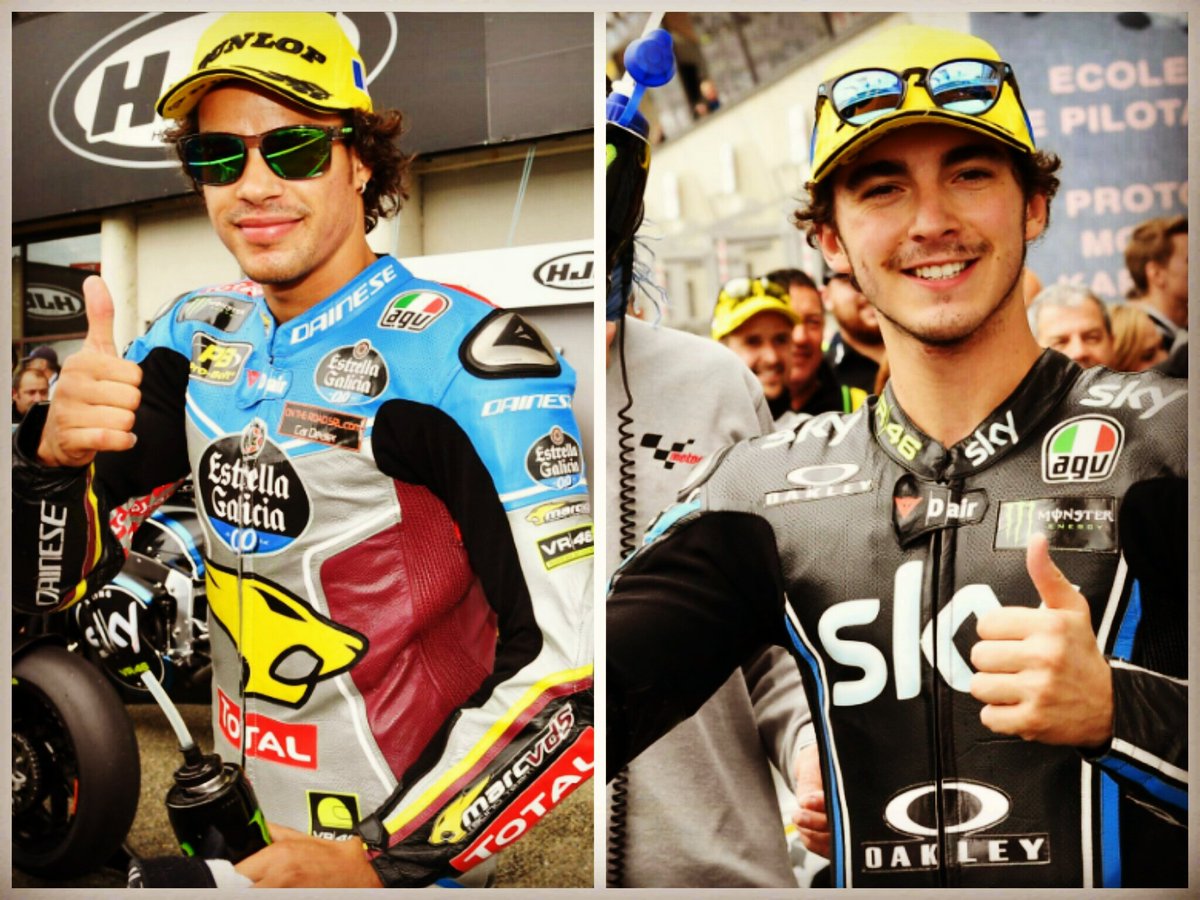 ValeYellow46BR's tweet photo. #VR46RidersAcademy no pรณdio #FrancoMorbidelli P1 ๐๐ #FrancescoBagnaia P2 ๐ #TomLuthi P3 #ItalianRiders ๐ฎ๐น ๐ฎ๐น #FrenchGP #motogpnosportv https://t.co/vj81IDhdHO