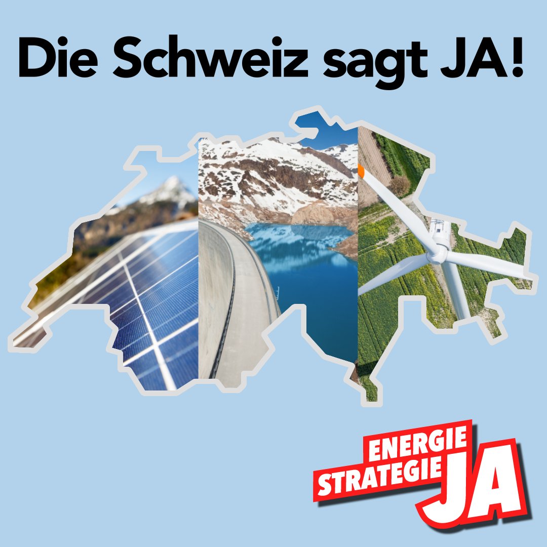 greenpeace_ch's tweet photo. JA zur #ES2050: ein historisches Votum für die Schweiz! Medienkommentar: https://t.co/tcJa6AVMId https://t.co/PFAqcXB1C1