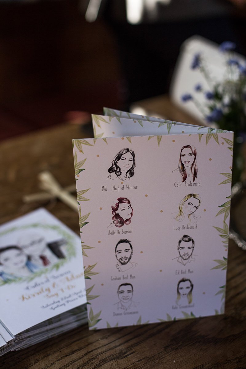 And here is the back :) #wedding #illustration #illustrator #weddingstationery #orderofservice