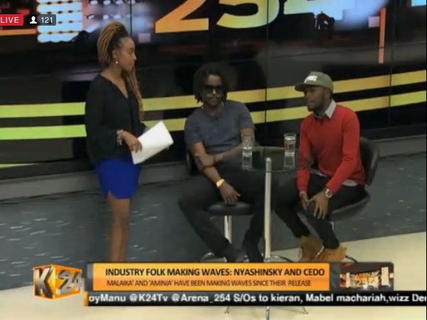 Arena_254's tweet photo. Engages us now on @Remmymajala @charliekarumi @DjSlim254 for an all interactive entertaining show #Arena254 @RealShinski and CEDO in studio https://t.co/8UUmalhcPK