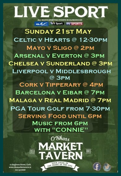 themarkettav's tweet photo. #livesports #sunday #cork https://t.co/L11Zu7fhbz