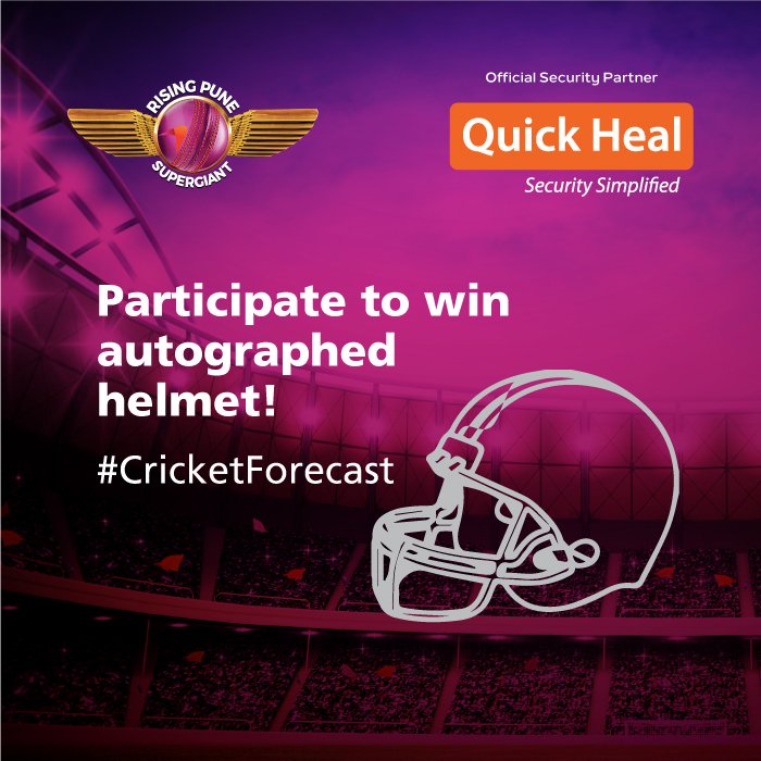 quickheal's tweet photo. Which #RPS bowler will take the max wickets in the #IPL Final? Tweet your #CricketForecast to win an autographed helmet #QuickHealTrivia https://t.co/1L66c6qiIn