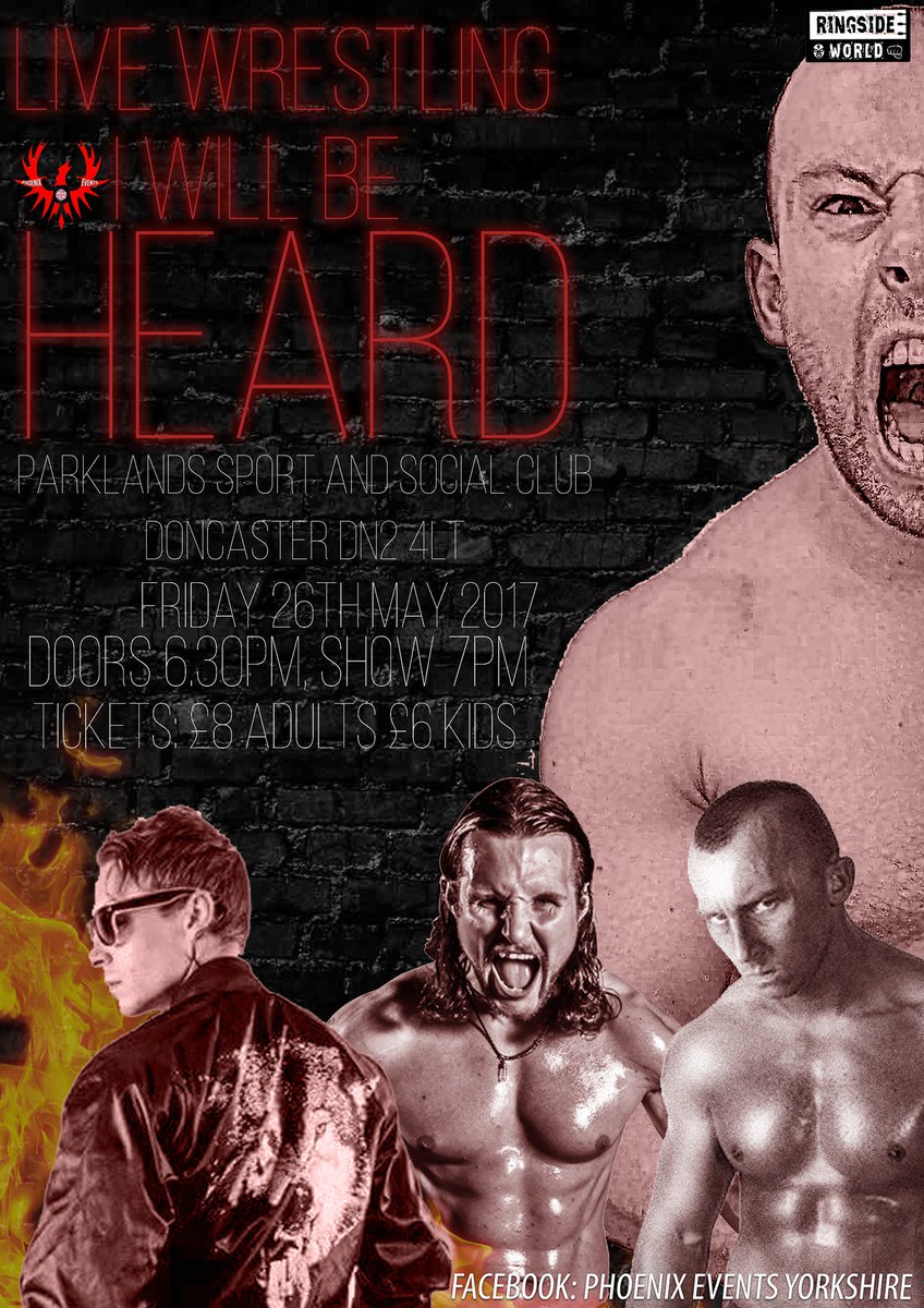 phoenixevents4's tweet photo. LIVE WRESTLING IN DONCASTER THIS FRIDAY NIGHT!

please RT and get this tremendous show sold out! #supportbritwres

https://t.co/MGllQVUb4x https://t.co/gE71l8n53p