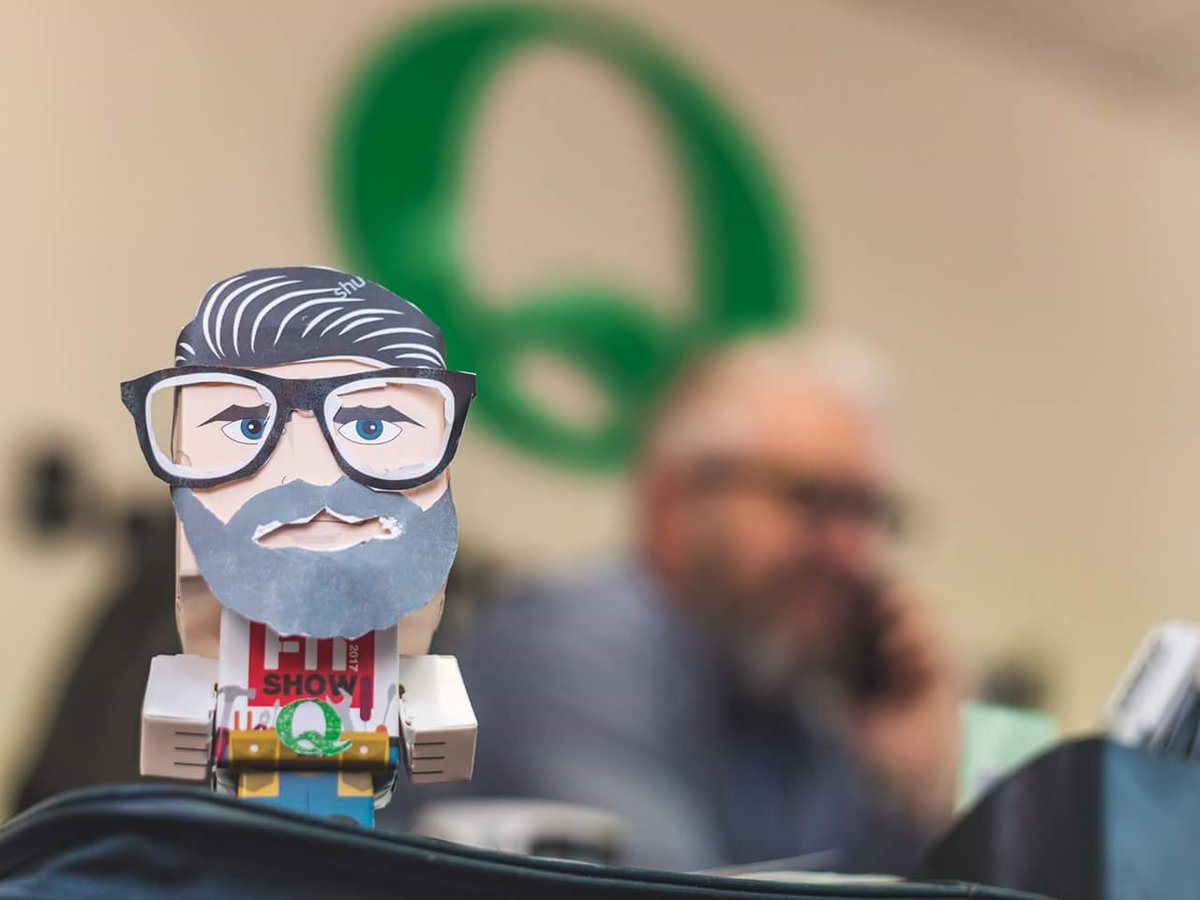 GQAQuals's tweet photo. #MrFit's waiting impatiently 4 @GQAMick to get off the phone so he can head down to @fitshow. Come &amp; see the #BigGreenQ on C43 &amp; B20 #FITMFC https://t.co/DrC2IsAGmb