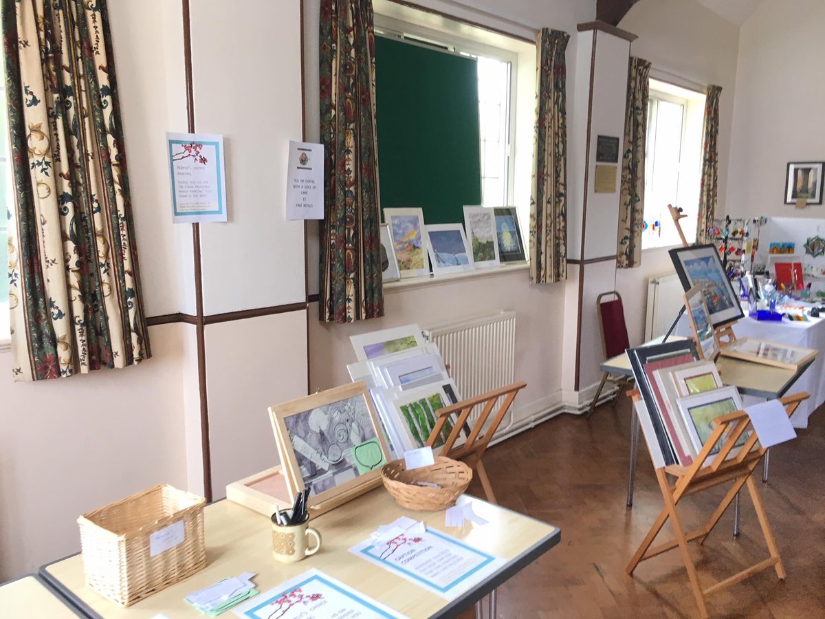 Art exhibition and sale at #greatbourton village hall nr #banbury tea and cake available