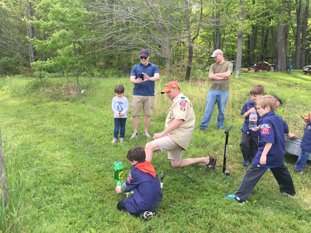 CubPack177's tweet image. Scouts at the 2017 Spring Campout. Cleaning up, campfire cooking, and water bottle rockets!