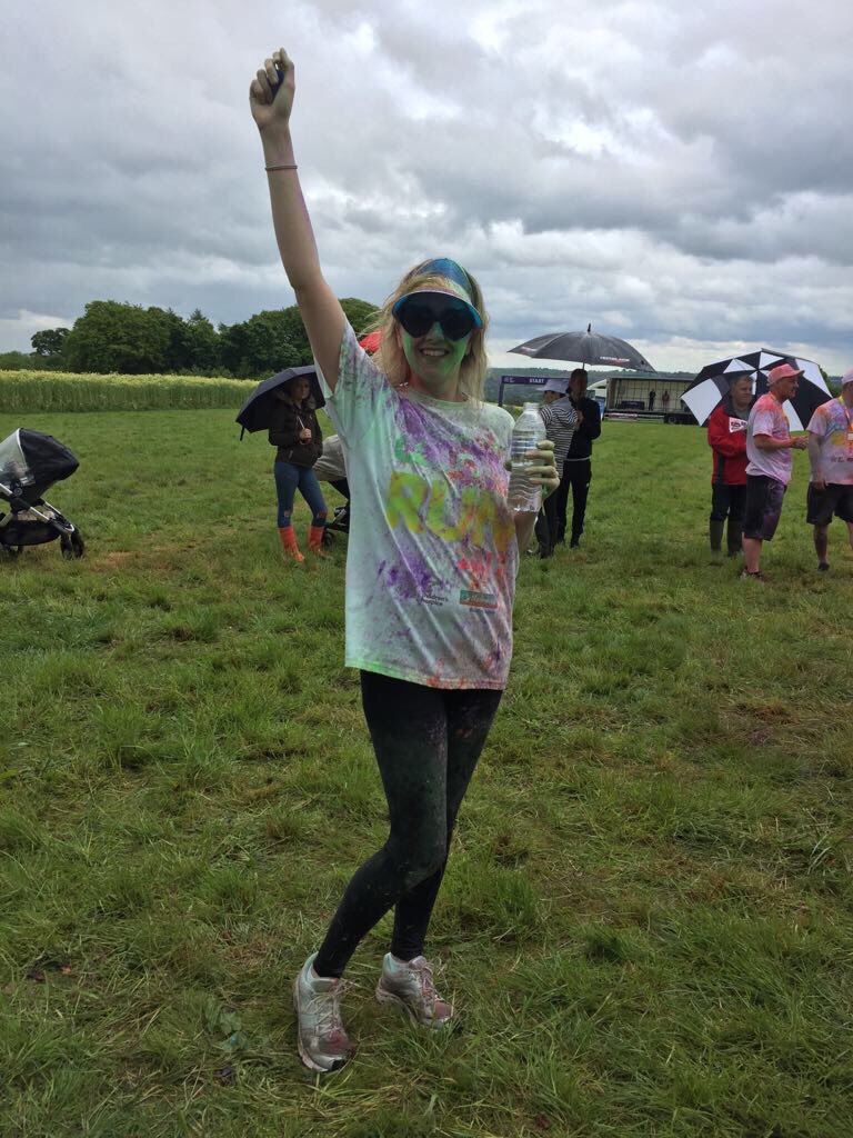 Pendalier's tweet photo. Raising money &amp; representing Pendalier at the Forget Me Not Trust Colour Run 2017 #forgetmenottrust #charity #colourrun2017 #pendalier https://t.co/d2HNCIt09r